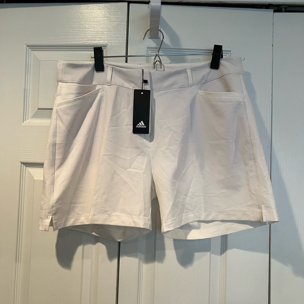 NWT Adidas golf shorts white